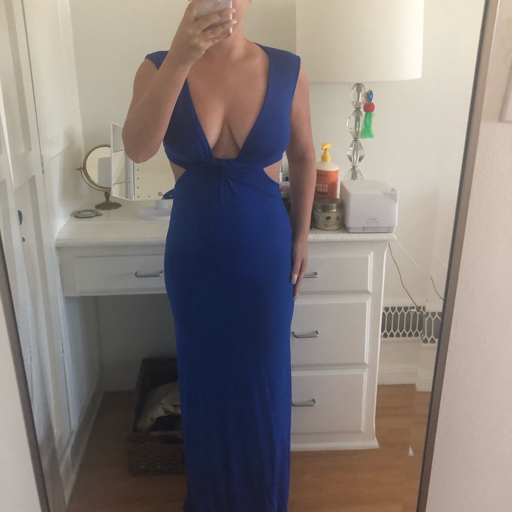 Planet blue dress